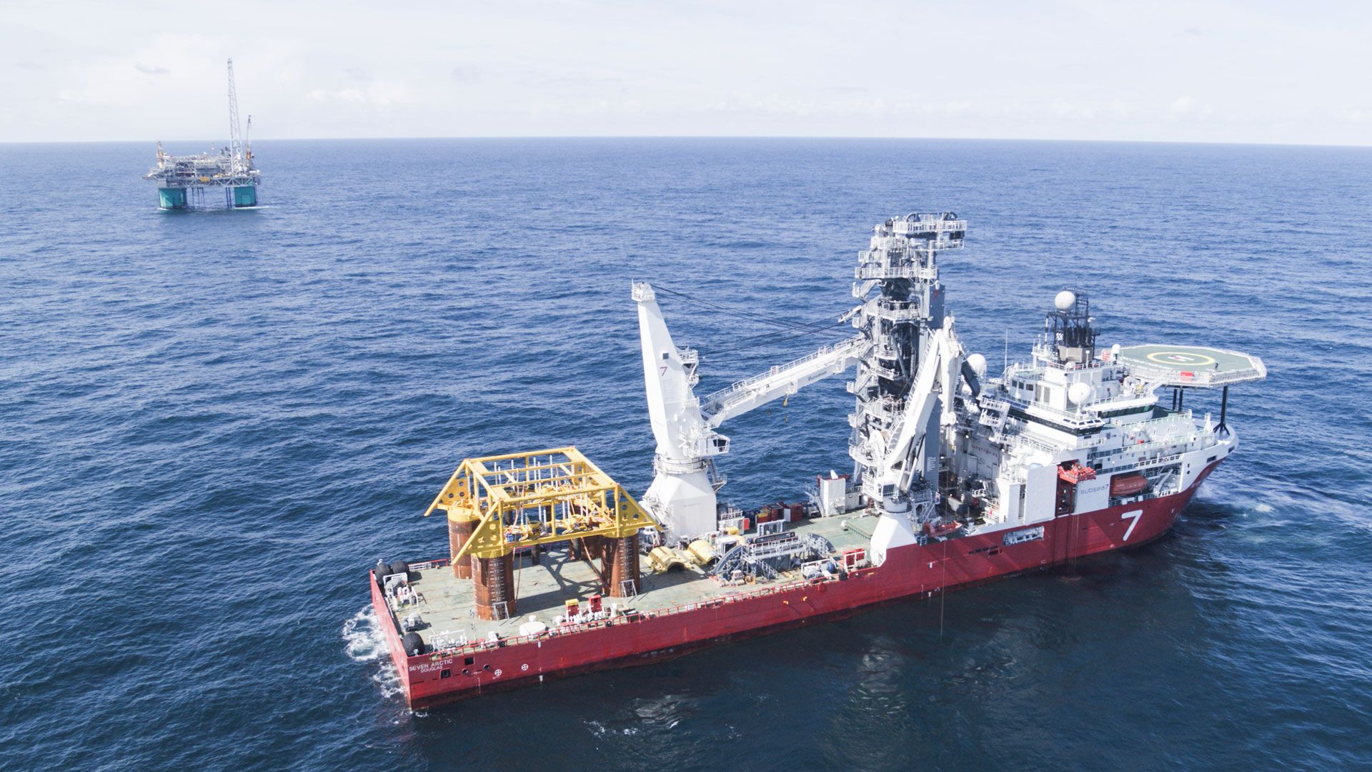 Wintershall Dea support vessel subsea template